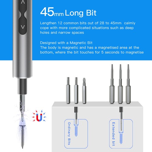 62 in 1 Precision Electric Screwdriver Sets Tool with LED Light For Phone Laptop - Picture 4 of 14