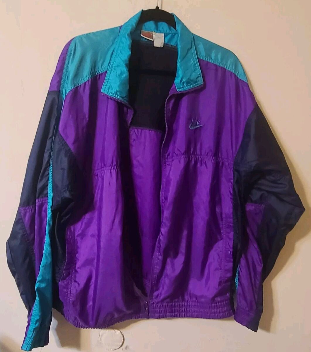 Nike 90s Windbreaker Jacket Large Full Zip Colorblock Black Nike 90s Windbreaker Jacket Large Full Zip Colorblock Black