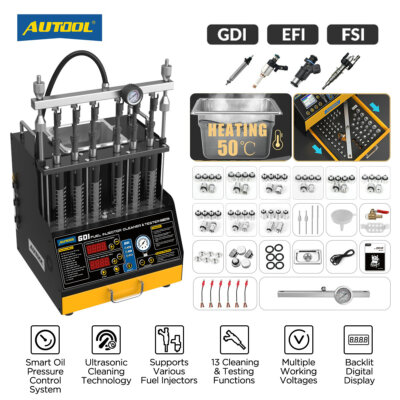 Fuel Injector Cleaner Tester GDI EFI FSI Car Motorycle Injector Cleaning Machine