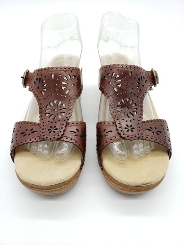 DANSKO Sapphire Women Slide Brown Leather Heel Sandal 9830242200 40 US9 PreOwned - Picture 5 of 12