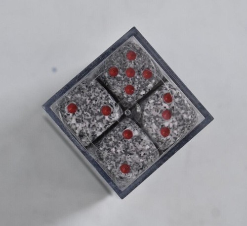 Chessex Granite Speckled 16mm d6 Dice Block Set CHX 25720 Gray/Red 12 Piece - 第 5/5 張圖片