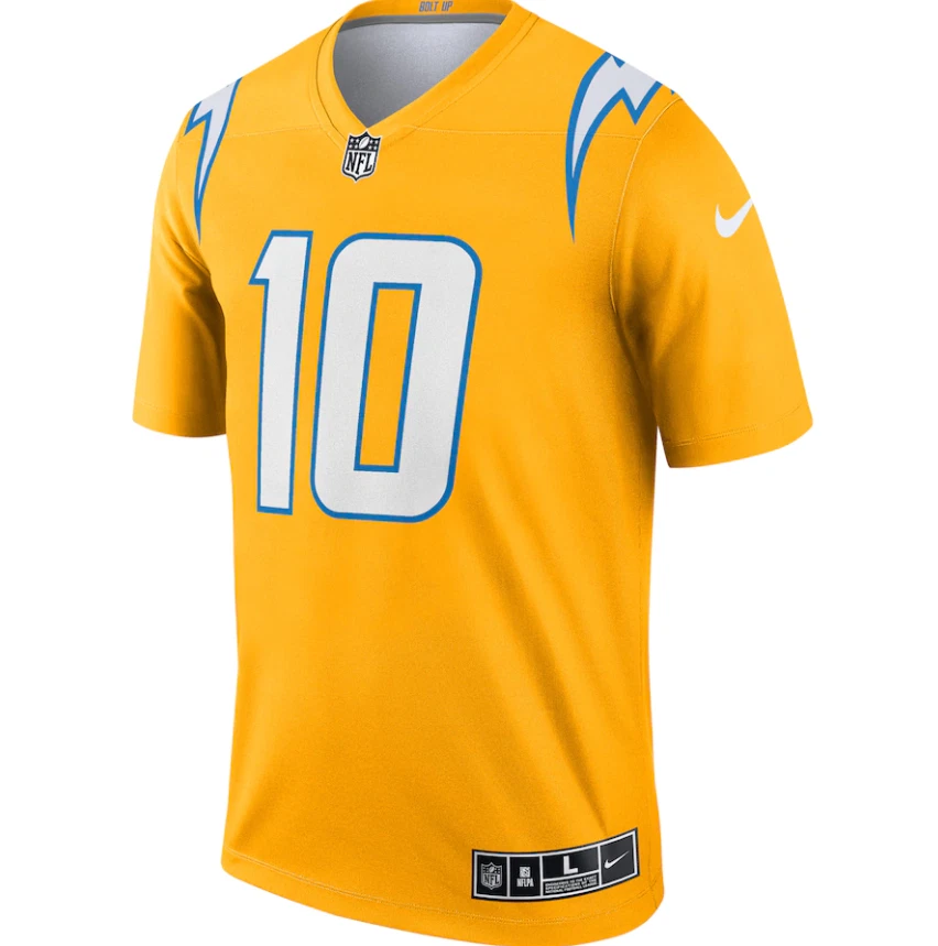 Justin Herbert #10 Los Angeles Chargers Youth Inverted Nike Game Jersey  -Yellow