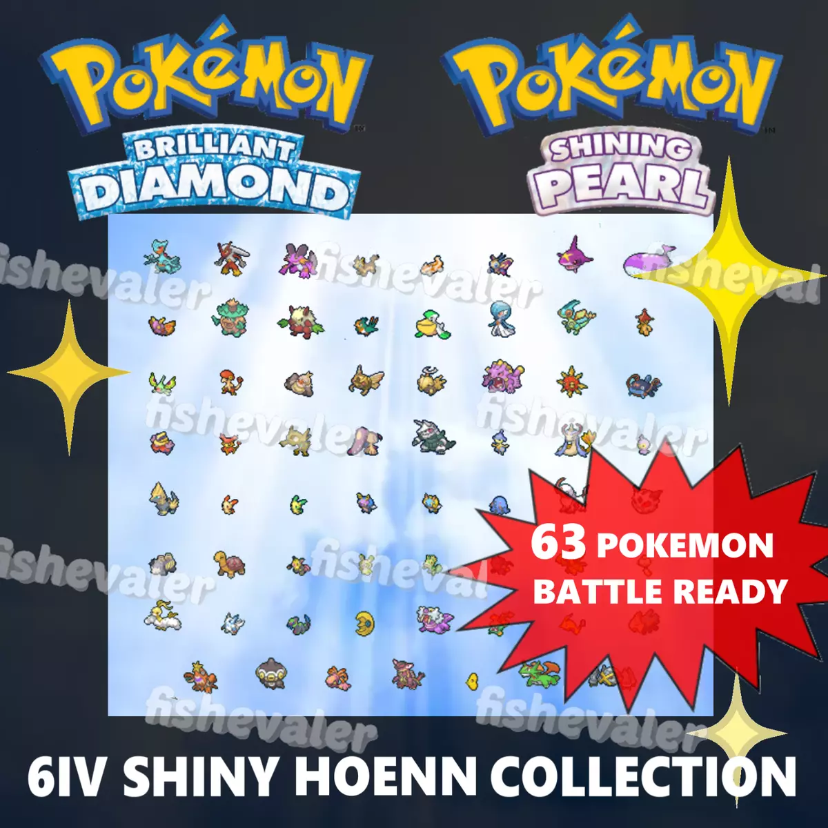 Pokemon Brilliant Diamond & Shining Pearl ALL 6IV SHINY LEGENDARIES 30 Pack