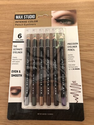 Max Studio Eyeliner  Intense Color Pencil Eyeliners - 6 Colors