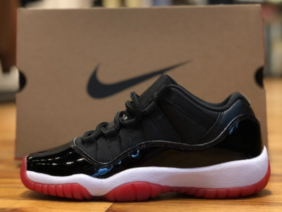 NEW* Youth Air Jordan 11 Retro Low GS Black/Varsity Red