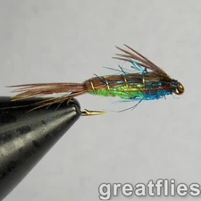 1 dozen (12) - Pheasant Tail Nymph - Super Flash