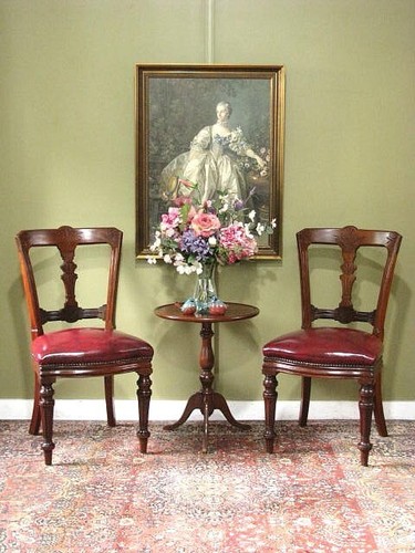 FINE PAIR OF ANTIQUE WALNUT CHAIRS / SIDE CHAIRS /DINING CHAIRS IN VGC. c1890s - Picture 15 of 15