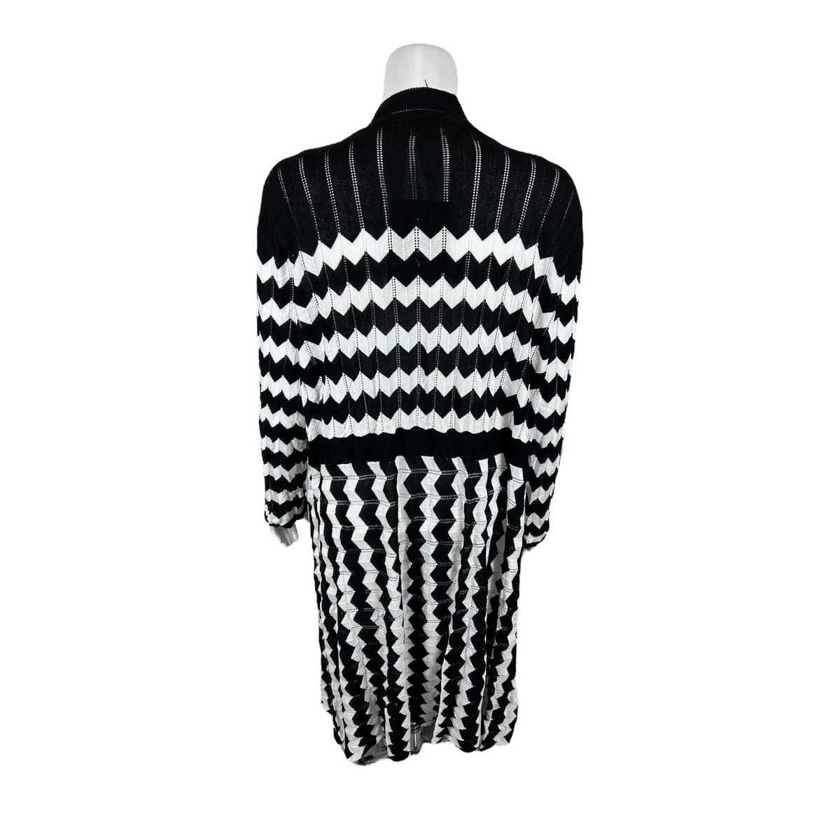 専用(´∀｀) Attitudes by Renee Knit Draped Front Maxi Cardigan Black 1X Size