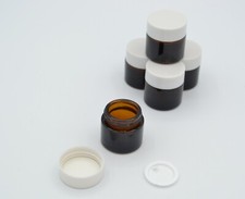 Round Glass Sample Jar - Pots, lids & inserts - Glitter Make Up Cosmetic Travel
