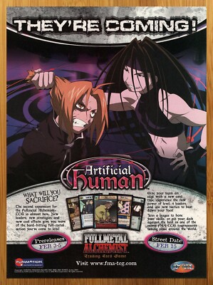 2005 Fullmetal Alchemist TCG Artificial Human Print Ad/Poster CCG Card Game Art
