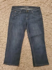 Hudson Womens Dark Wash Cropped Capris Stretch Jeans Size 29