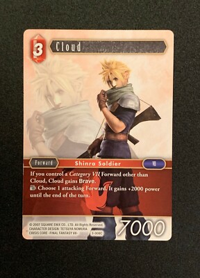 Final Fantasy Cloud 3-008C eBay TCG Opus III FFTCG Mint Near