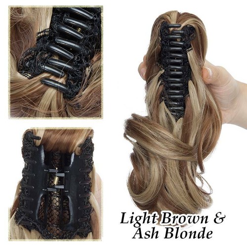 Klammer on 100% Natürlich Haarteil Zopf Pferdeschwanz Haarverlängerung Extension - Bild 19 von 29