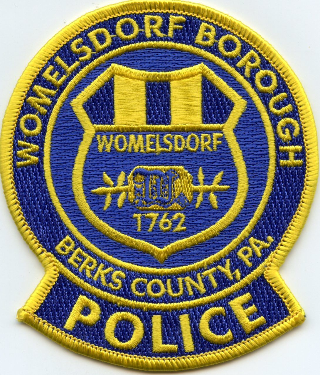 WOMELSDORF BOROUGH PENNSYLVANIA PA Berks County POLICE PATCH eBay