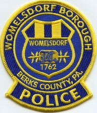 WOMELSDORF BOROUGH PENNSYLVANIA PA Berks County POLICE PATCH
