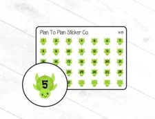 1419~~Sea Turtle Date Covers Planner Stickers.