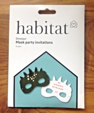 Birthday Dinosaur Habitat Mask Children  Party Invitations (10 pack) Free UK P&P