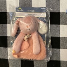 Itzy Ritzy Ana The Bunny Lovey Plush Silicone Teether Pink Crinkle NEW Sealed