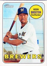 2018 Topps Heritage #243 Keon Broxton Milwaukee Brewers