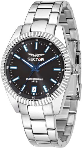 Sector 240 R3253476001 Men's Watch 41MM Waterproof Steel Black - Picture 1 of 2