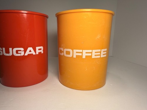Vintage Danish Design Canister Set Tea, Sugar, Coffee Made in Denmark Retro - Picture 3 of 12