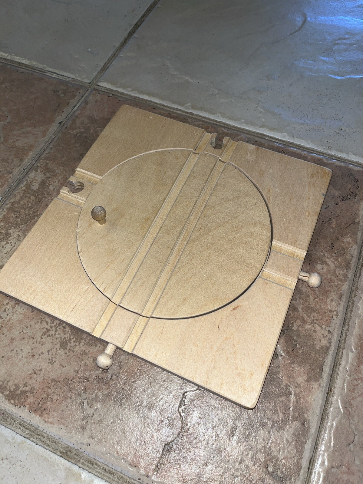 1992 Thomas & Friends Wooden Railway Turntable Roundabout Track