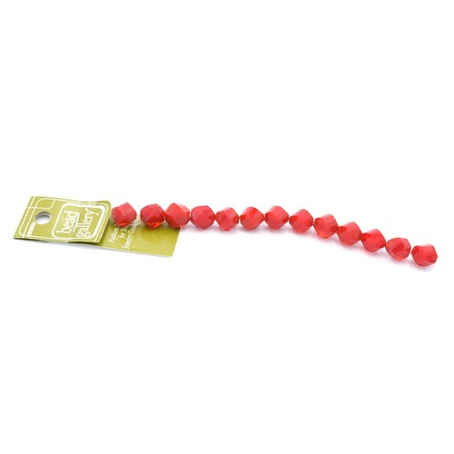 Bead Gallery Red Opaque Faceted Glass Nugget Beads For Jewelry Crafting 13 - Picture 4 of 4