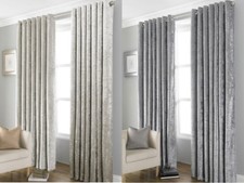 Image of RING TOP EYELET Thermal Blackout PAIR Curtains Ready Made Lined CLEARANCE 70%OFF