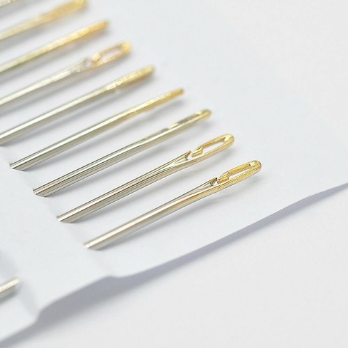 12 Self Threading Hand Sewing Needles 3 Various Sizes Sewing Diy Easy Stitching - Picture 7 of 13