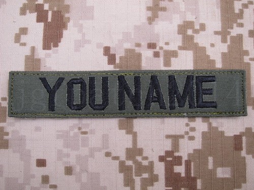 Green Chest Tapes Custom name Tapes ARMY NAVY SEAL DELTA Embroidery Patch - Picture 15 of 15