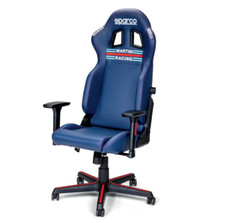 SEDILE POLTRONA ICON UFFICIO SPARCO MARTINI RACING IN PELLE 00998SPMR BLUE SEDIA