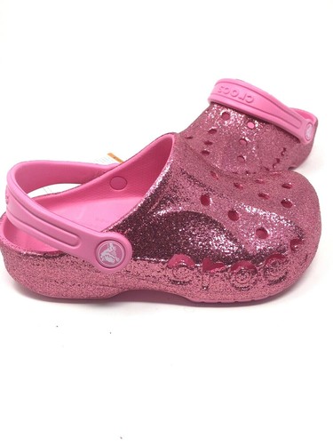 Crocs Baya Zueco Brillo Rosa Elige NIÑAS Talla NUEVO - Imagen 7 de 9