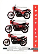 KAWASAKI 'GP' Range of Motor Cycle ADVERT Original Vintage 1982 Print Ad 690/140