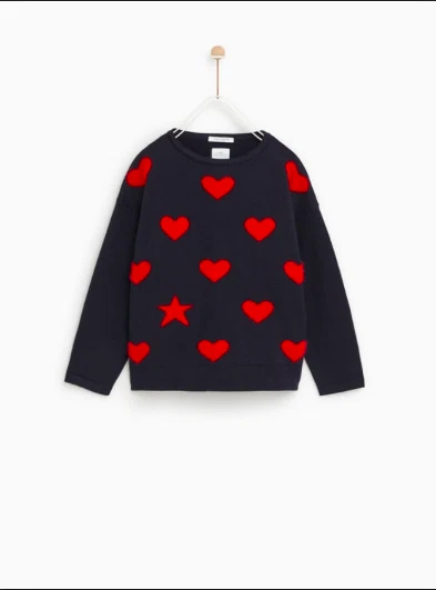 Zara heart shop sweater