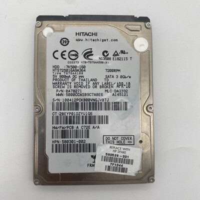 Hitachi Festplatte 160GB 7200RPM 2,5'' SATA HTS725016A9A364