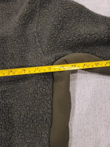 Pullover Lululemon Para Hombres Pequeño Tundra Trek 1/2 Cremallera Verde Sherpa Vellón Mezcla de Lana - Imagen 9 de 10
