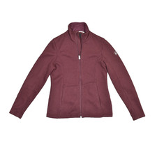 Spyder Women's Full Zip Fleece Jacket Burgundy Knit Regular Size S