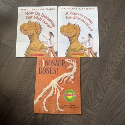 How Do Dinosaurs Get Well Soon?  1 English 1 Spanish. Dinosaur bones lot.3 books