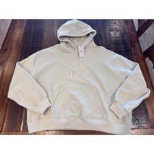 New Balance Made in USA Hoodie Oversized Moonrock Beige GREEN WT51547 Wmns XL