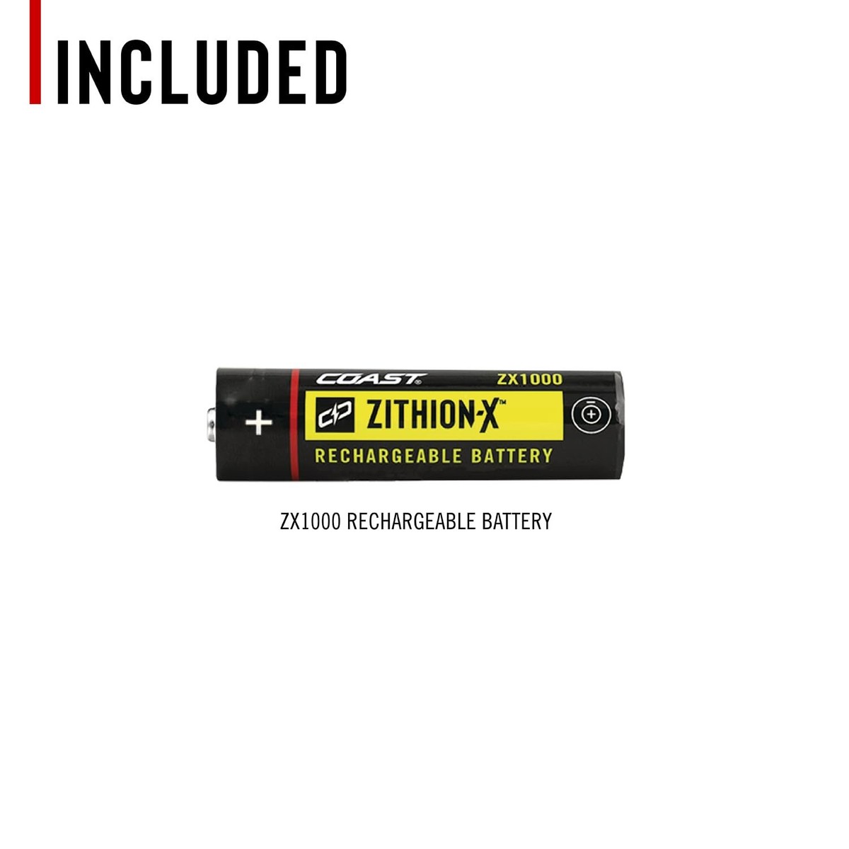 Coast ZX1010 ZITHION-X Rechargeable Li-Ion Battery USB Port for