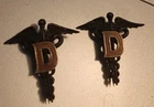 WW1 DENTIST COLLAR INSIGNIA US ARMY MILITARY MEDAL PINS