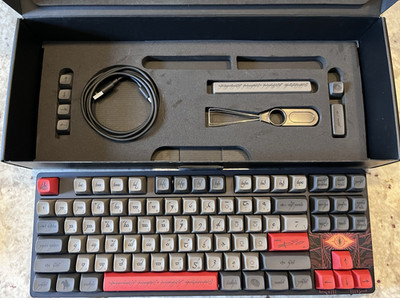 DROP The Lord of the Rings Black Speech Mechanical Keyboard Wired USB-C Gray/Red