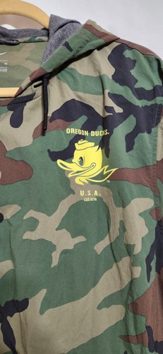 CHAQUETA CAMUFLAJE Oregon PATOS Fútbol Nike Día del Veterano Para Hombre XL - Imagen 7 de 9