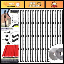 12" Classic Rib Foam Closure Strips for Metal Roofing - 20 Pcs, Insulation Seal,