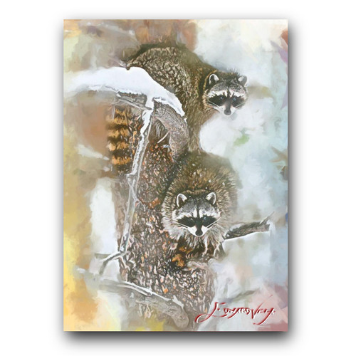 Raccoon #3 Art Card Limited 47/50 Edward Vela Signed (Animals -)