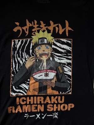 Naruto Shippuden Ichiraku Ramen Shop T Shirt Mens M Black Anime