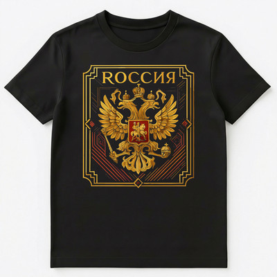 Vintage Russian Double Headed Eagle Art Unisex T-Shirt