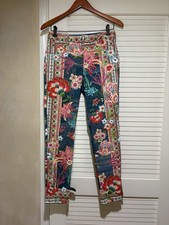 Johnny Was Aria Pants Womens 4 Skies Floral P...