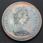 1971 Canada Silver Dollar $1 - Lightly Toned