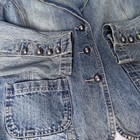 Crazy Horse Women's Blue Jacket L Button Front Collared Pockets — photo 5